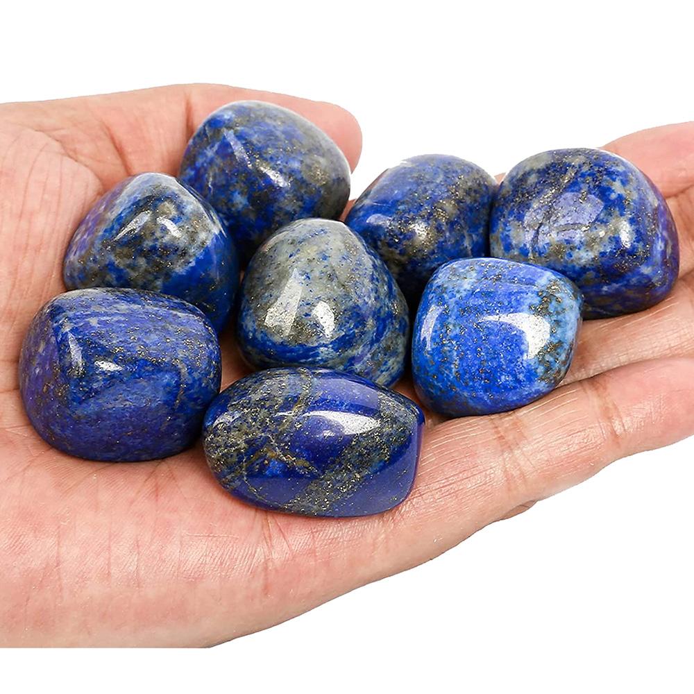 Natural Lapis Lazuli Tumbled Stones for Wicca Reiki Healing Crystals Polished Energy Chakra Stone Ornament 20-30mm 1pc(20g)