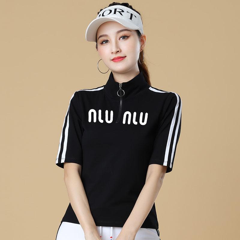 Summer POLO Collar Short Sleeved T-shirt for Women, Summer Women, Breathable Sports Outdoor T-shirt