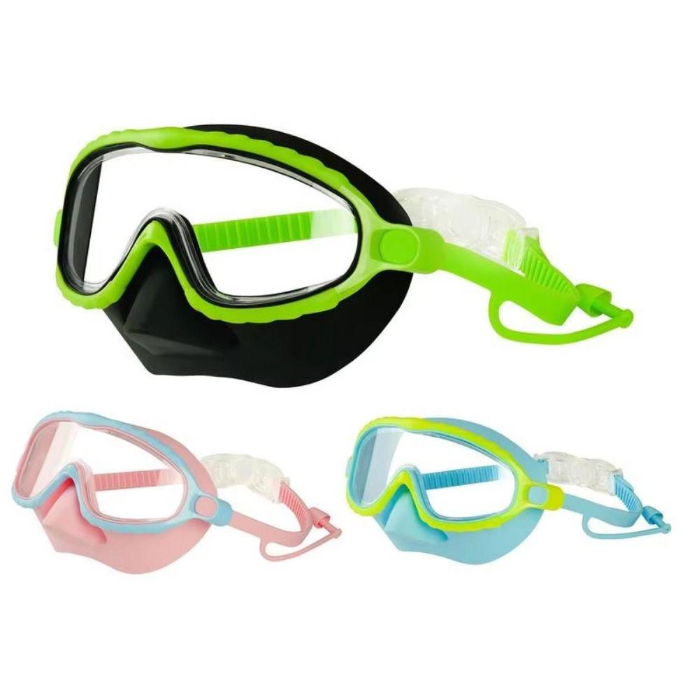 Large Frame Kids Diving Eyewear Anti-fog Kids Swim Training Glasses  Swimming Beginner