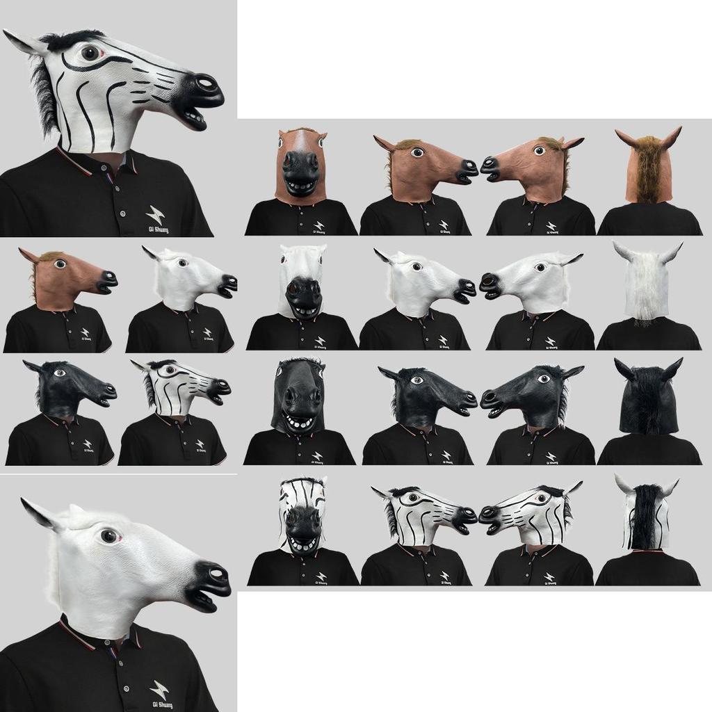 Klassische lustige Pferdekopfmaske für Partys und DIY-Kostüme Perfekt für Halloween und Festivals