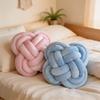 Modern Minimalist Knit Pillow With Soft Plush Cover For Living Room Decor