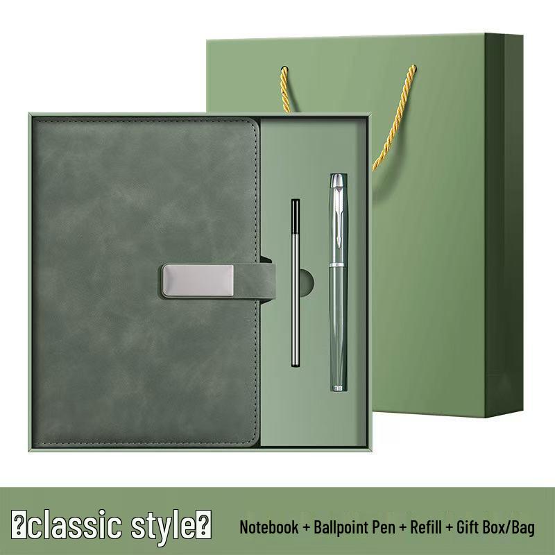 Personalized A5 Soft Leather Notebook Gift Set - Elegant Business Diary with Buckle