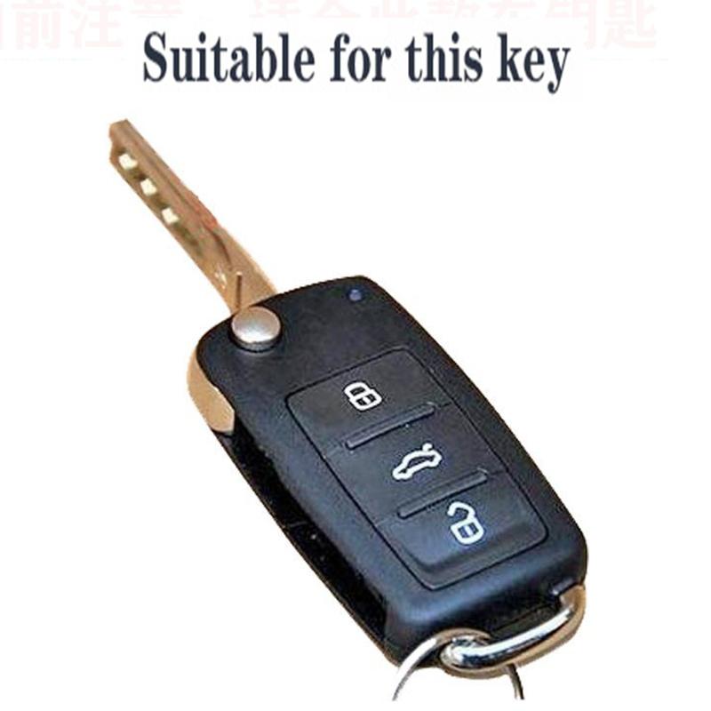 For VW Golf 4 5 6 7 Bora Jetta POLO MK4 MK6 Bora Passat B5 B6 Superb Tiguan Beetle Car Silicone Remote Key Case Cover FOB