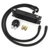 13 Rows Oil Cooler Kit AN10 Transmission Oil Cooler Kit Oil Filter Adapter With Nylon Stainless Steel Braided Hose