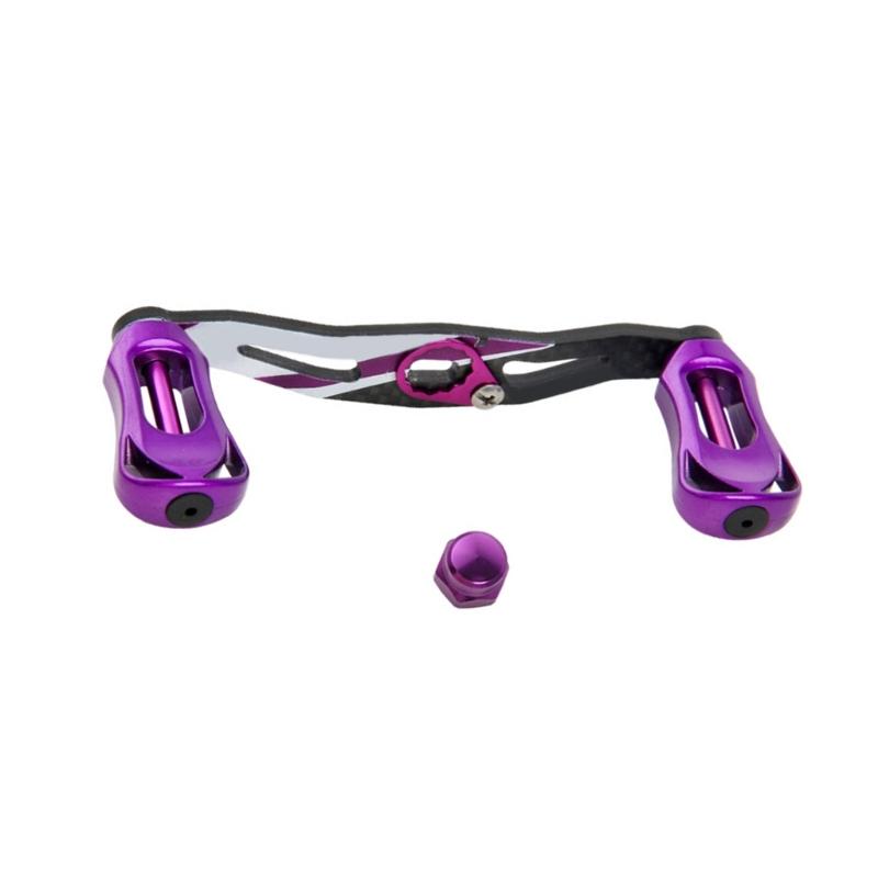 Fishing Reel Handle Carbon Fiber Power Handle Knob Grip Assembly Part Fishing Reel Handle Baitcasting Reel Replacements фиолетовый