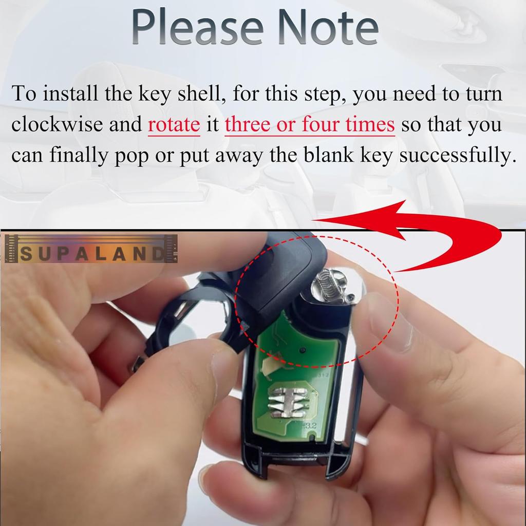 Flip Key Fob Shell Case Replacement Fits For Chevrolet Cruze Malibu Equinox Sonic Impala GMC Terrain Buick Lacrosse Regal Verano Encore 2010- Keyless