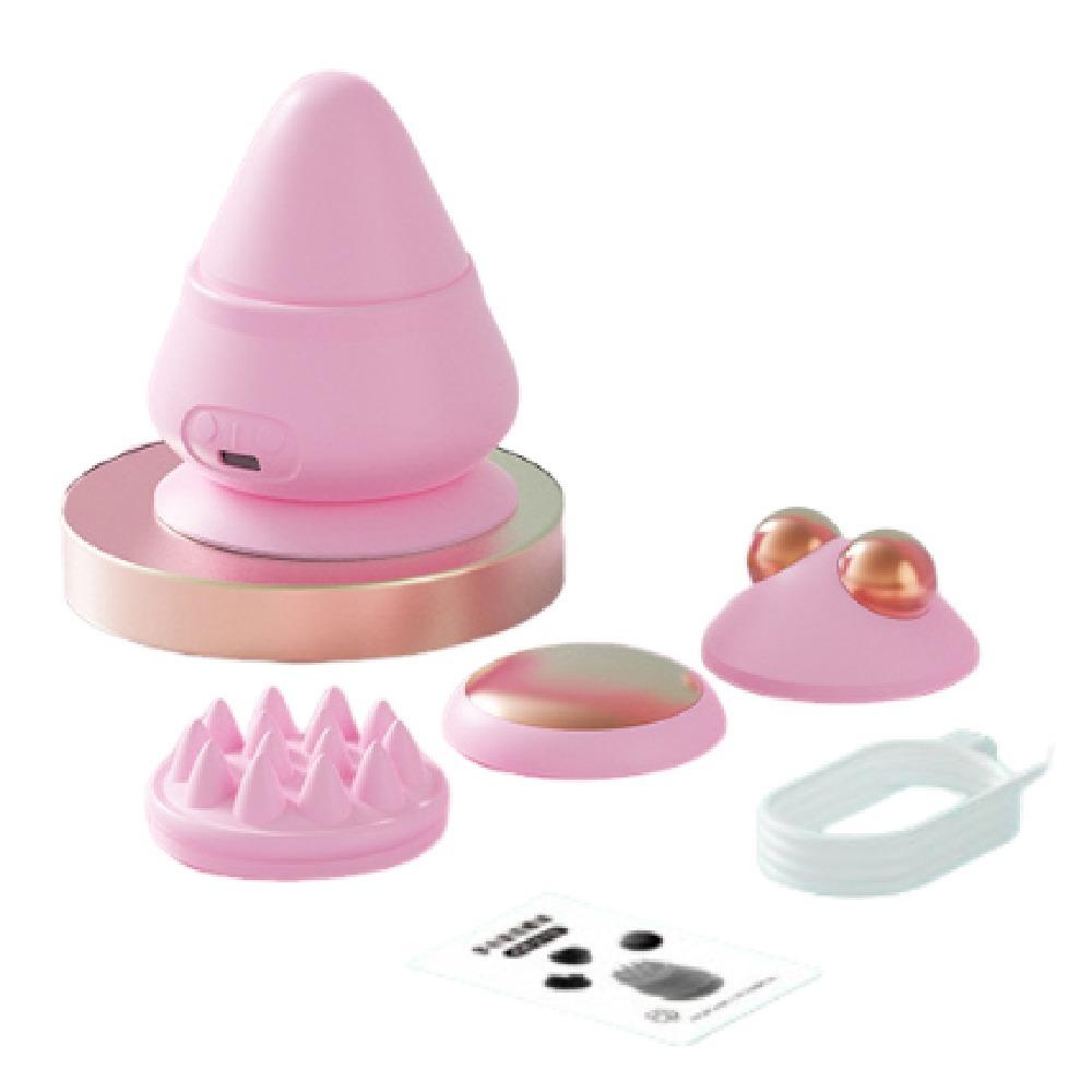 

Hot Compress Adsorption Type Massager Ball 4Heads Silicone Massage Cone Yoga Fascia Ball Fitness