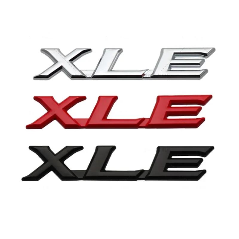 3D Metal XSE XLE SE LE Letters Rear Trunk Emblem Badge Car Sticker For Toyota CAMERY YARIS RAV4 COROLLA EX CROWN Accessories