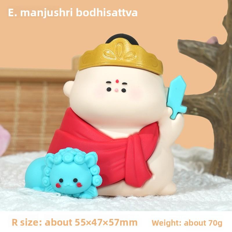 Relating To The Little Bodhisattva Figurine, This Cute Little Figurine Is A Cartoon Gift Made of Resin, and It Is A Shockproof Toy.