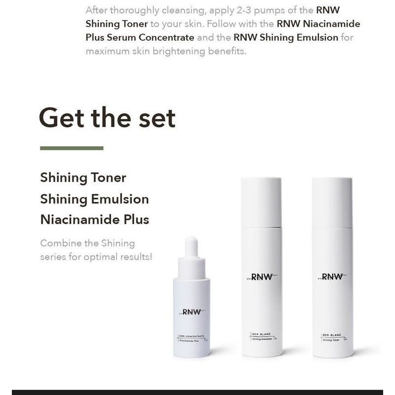 RNW - DER. BLANC Shining Toner