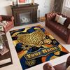 Leopard Theme Crystal Velvet Floor Rug Personalized Custom Name Text Warm Carpet Home Decoration
