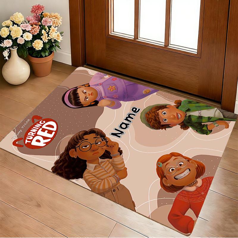Custom Name Friendship Adventure Living Room Non-Slip Area Rug Soft Carpet for Bedroom Kids Playroom Sofa Office Home Decor Doormat