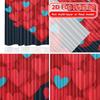 2D Flat Printing  2pcs Heart Bloom Popular Creative Curtains Semi-Sheer Curtains Decorations For Home Decorative for Living Room