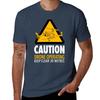Drone Caution Signage (Drone Operator) Tshirt Fashion Pattern Printed Tee Shirt