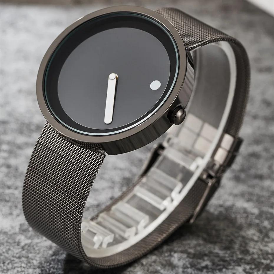 Paidu Watch Fashion Design Dot Matrix Watches Men Casual Sports Watches Leather Band Quartz Wristwatches Men Relogio Masculino