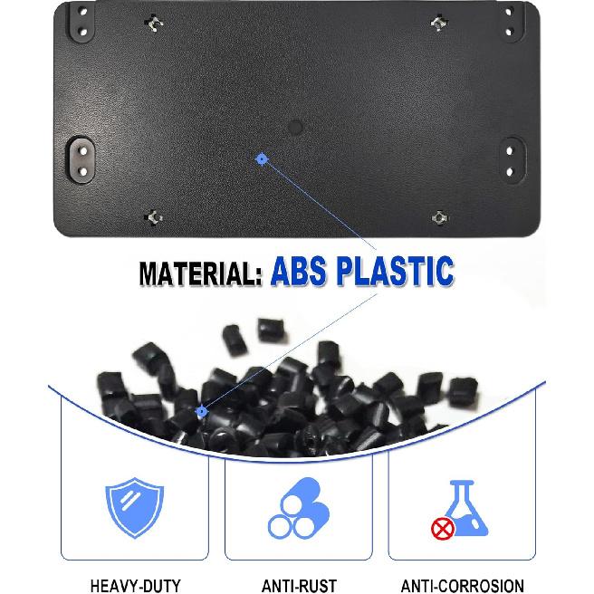 Rear License Plate Holder Bracket for Mercedes-Benz 2007-, Back Bumper Tailgate Trunk Car Tag Frame Mounting Kit, Replaces: 1698170211, A0008101711