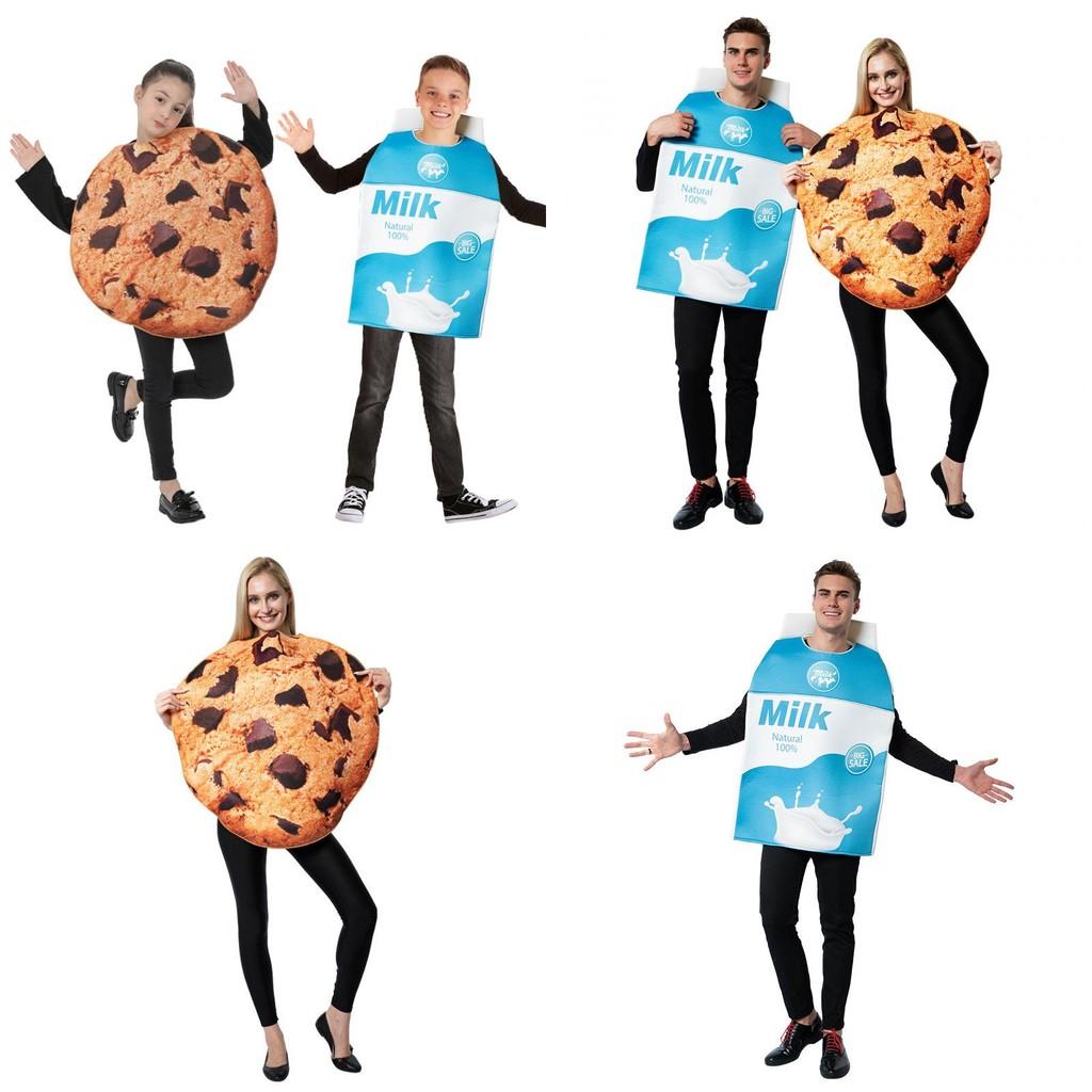 Halloween Couple Costume Milk Cookie Pair Set For Stage Performances And Party Decor