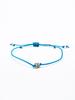 Harang Hr 294B_Cube Pendant Fabric Bracelet (Blue)