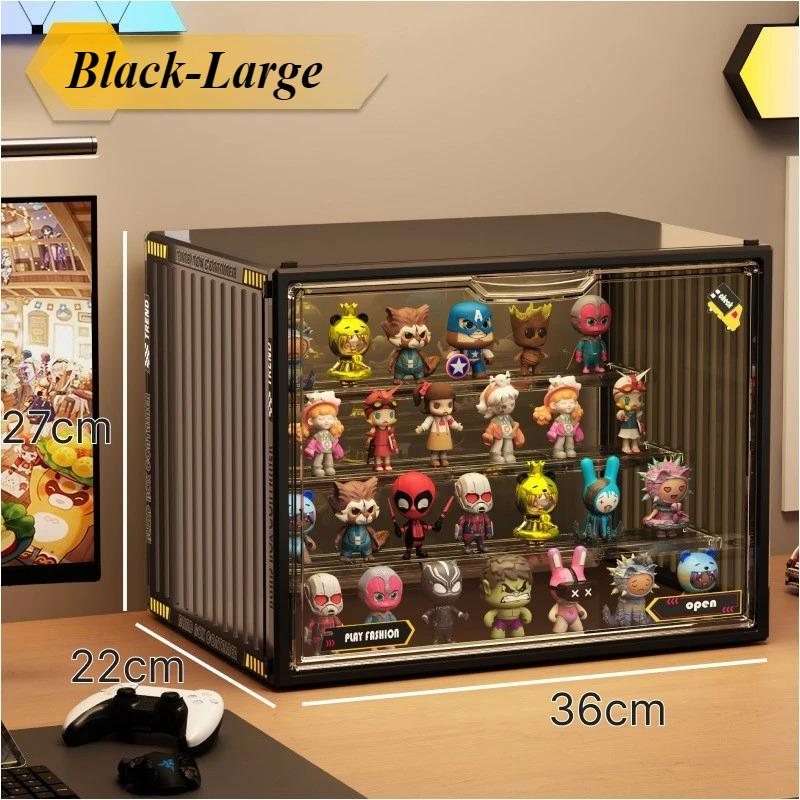 Containerized Design Acrylic Organizer for Collectible Figures Blind Box  jewelry 3-Layer HD Transparent Miniature Display Case