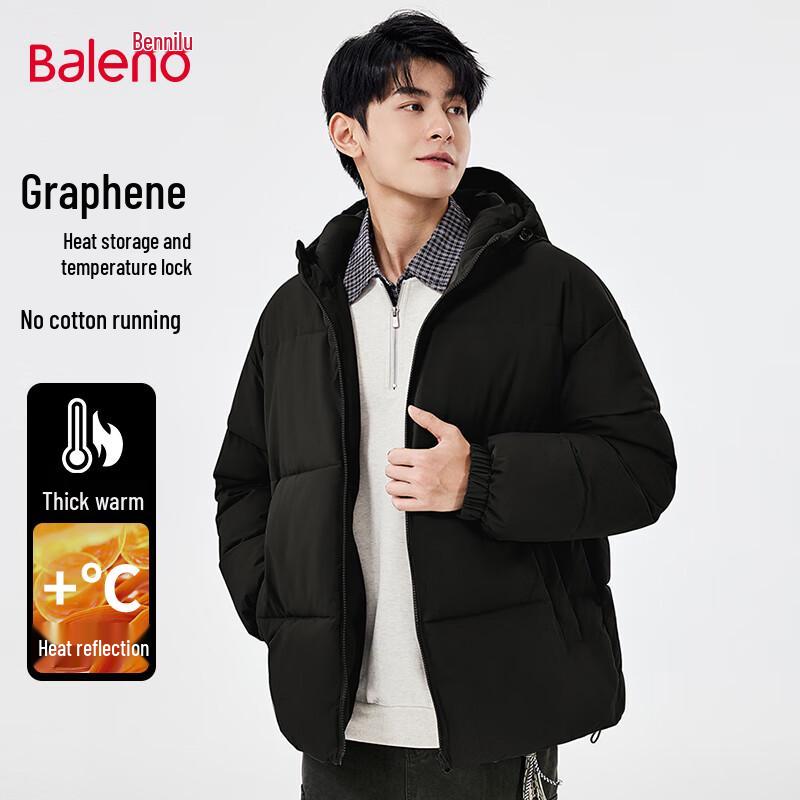 

Baleno Men s Hooded Thickened Winter Cotton Jacket M