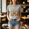 Cute Floral Cat Unisex Cotton T Shirt Peeking Pet Lover Summer Streetwear Tops Y2k Top Harajuku Oversized Tee