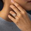 S925 Sterling Silver Ring Women's Light Luxury Fashion Square Europe and America, Engagement Wedding Gift Ring