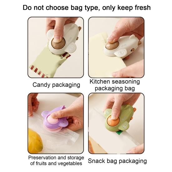 Easy Food Preservation Mini Magnetic Bag Sealer, Airplane Shape Heat Sealing Machine, Handheld Plastic Resealer Portable Type-C Charging Sealer