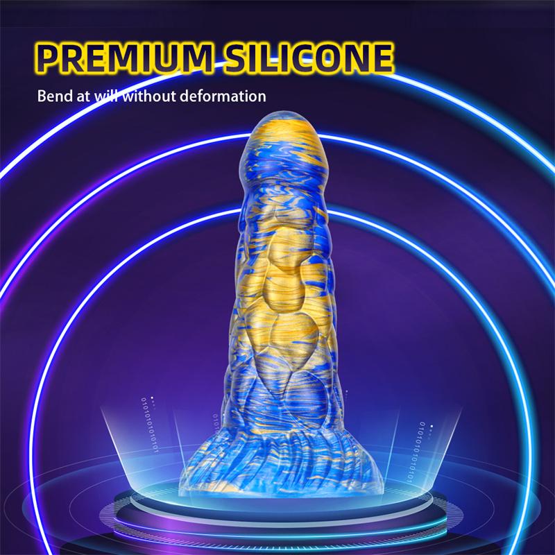 Feilong Mixed Color Liquid Silicone Big Penis Simulation Rear Court Anal Plug Dildo Adult Products