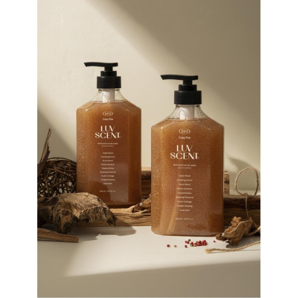 Luvscent Скраб для тела 500 мл Уютный Огонь Кедр 2 шт. NONE