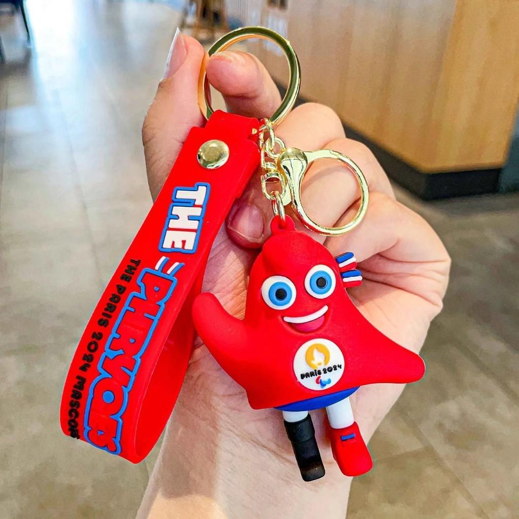 Adorable 2024 Paris Mascot Frigee Keychain Silicone Souvenir Perfect For Gifts
