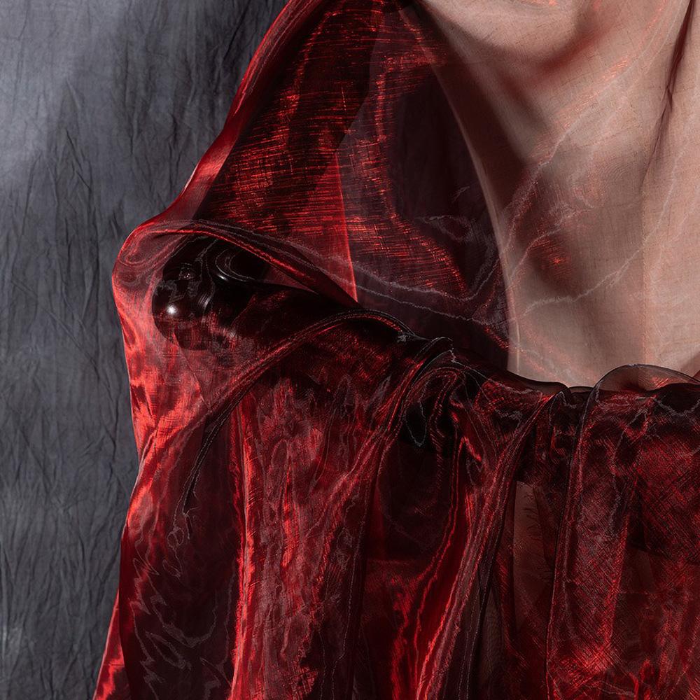 100X150cm Colorful Two-color Gradient Organza Mesh Fabric Shiny Tulle for Wedding Dress Headwear DIY Sew Patchwork Home Curtains