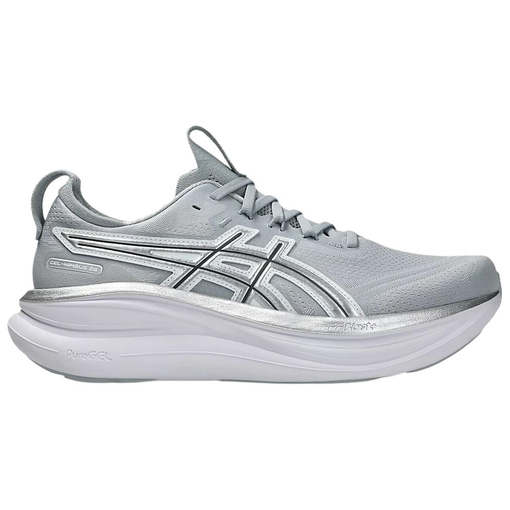 ASICS GEL NIMBUS 28 Breathable Running Shoes Men's Gray Silver 1011C222-020
