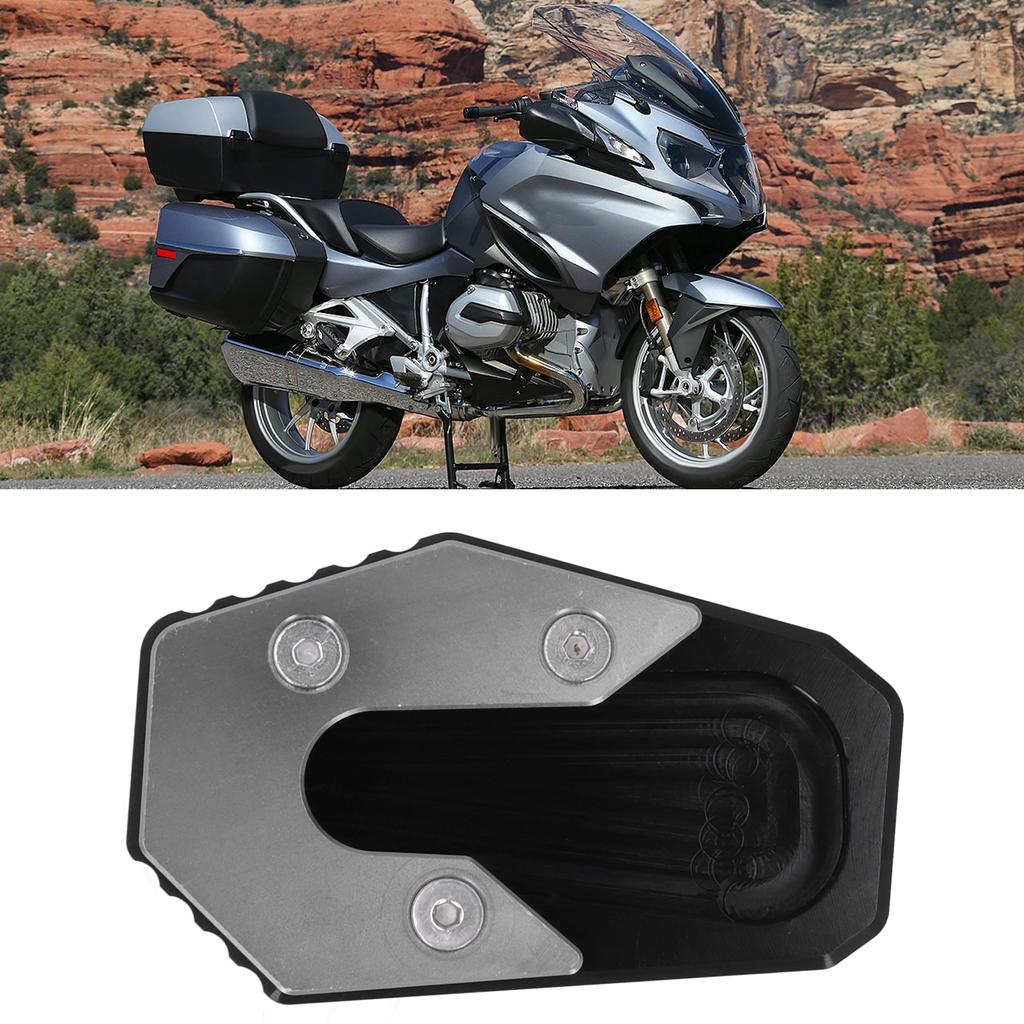Motorcycle Side Stand Base Extension Enlarger AntiSlip Kickstand Fit for R1200RT 20142018(Black )
