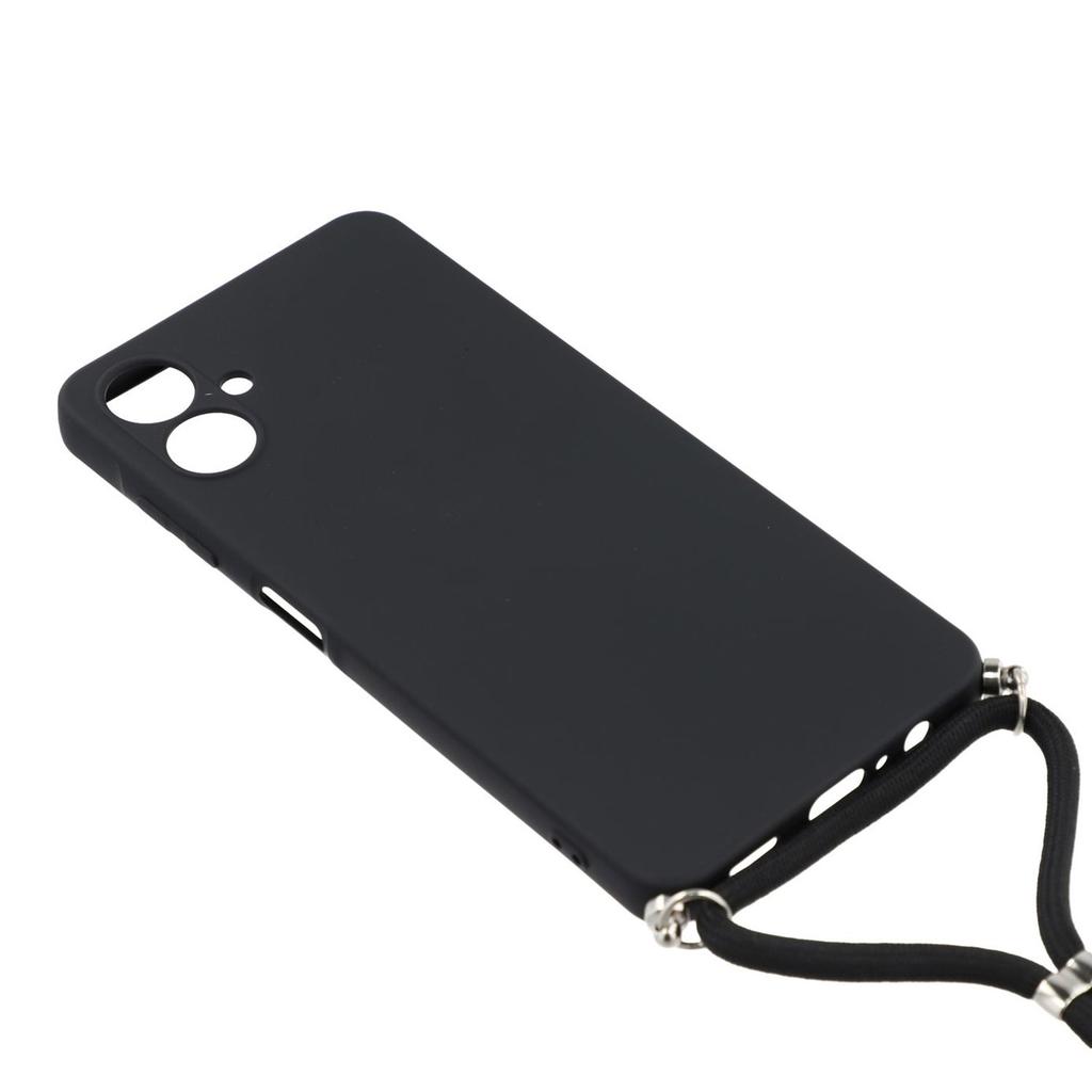 Pro Samsung Galaxy A06 4G Pouzdro Flexibilní TPU Vláknová Podšívka Proti Nárazům Crossbody Kryt na Telefon