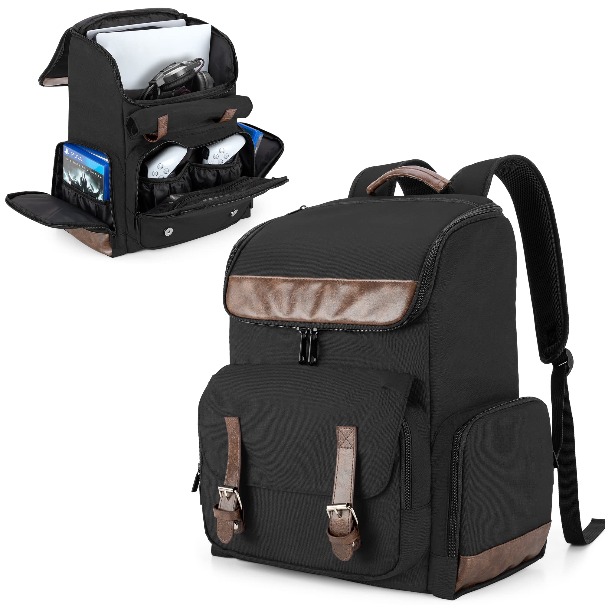 

PS5 storage bag backpack carrying case shockproof dustproof waterproof ps5 storage bag protective case [LoDrid] ps5/PS4