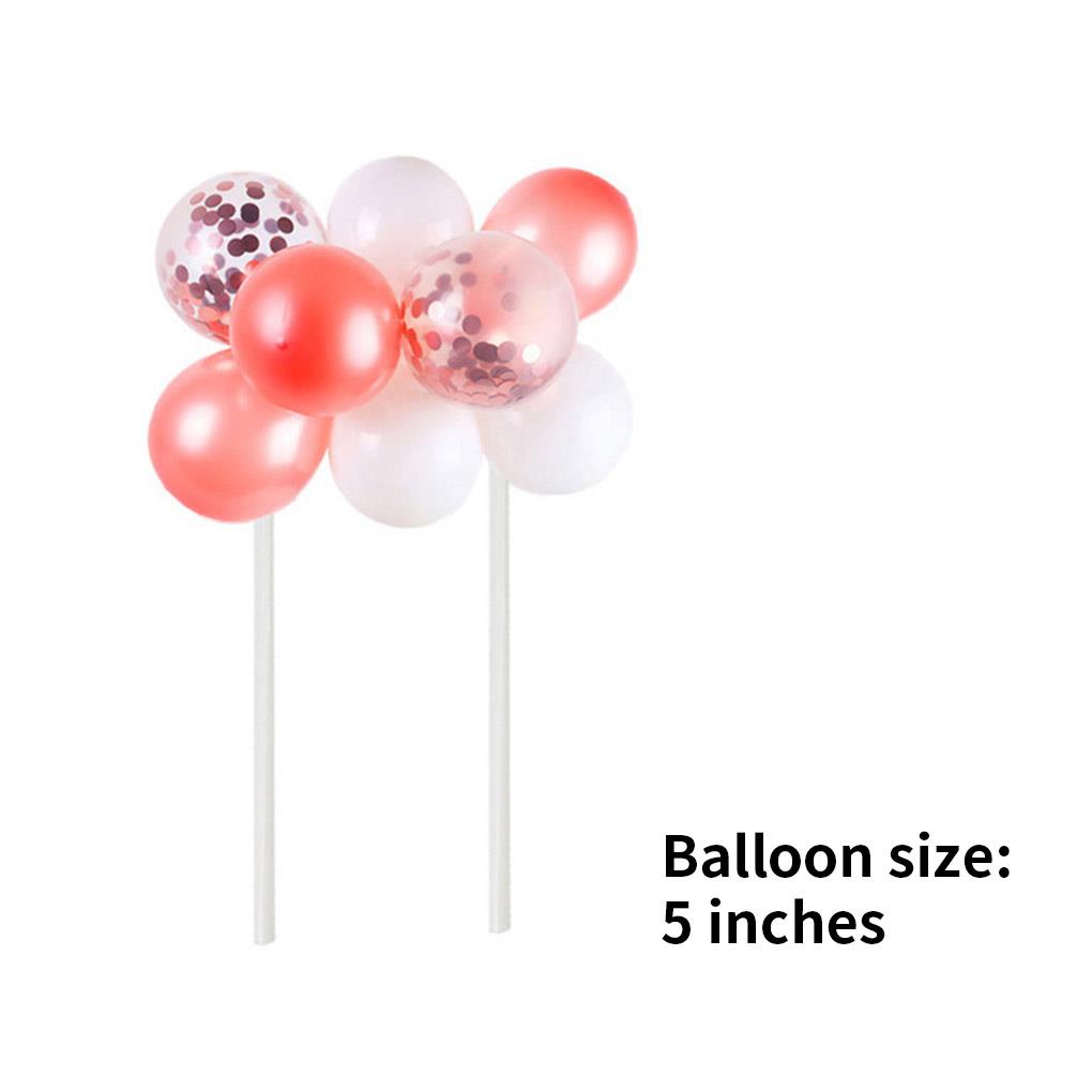 15pcs/Set Balloon Cake Topper Wedding Birthday Baby Shower Party Decor