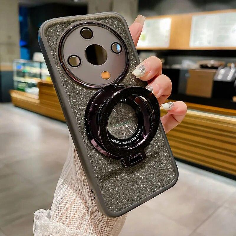 Case For Honor Magic5 Lite Case Luxury with Holder,Magnetic Glitter Cover For Honor Magic 5 6 90 Lite X9a X9b X8 B Cases Bracket