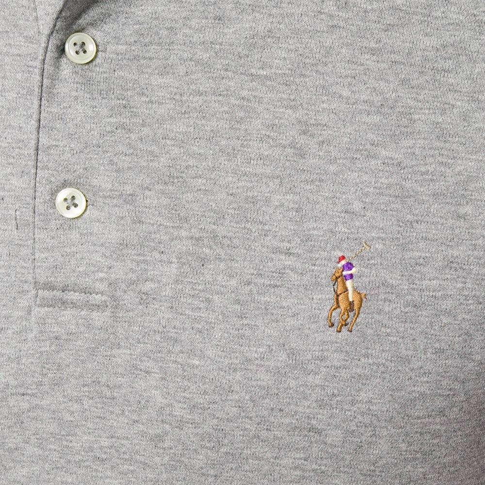 Polo Ralph Lauren SS23 Logo Embroidered Solid Color Short Sleeve Polo Shirt Men tops Gray 710685514-005