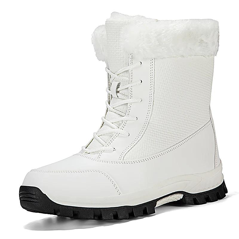 Snow Boots Men New Ladies Shoes Platform Shoes Man Flat Keep Warm Boots Ladies Casual Plush Botas Mujer Winter Shoes Men