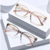 Unisex Anti-blue Light Reading Glasses TR90 Spring Hinge Gradient Retro Ultra-light Large Square Frame Eyewear
