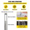 Tomato Cages, 11.8" X 11.8" X 46.1", 10 Packs Square Plant Support Cages, Silver PVC-Coated Steel Tomato Towers for Climbing Vegetables, Plants,