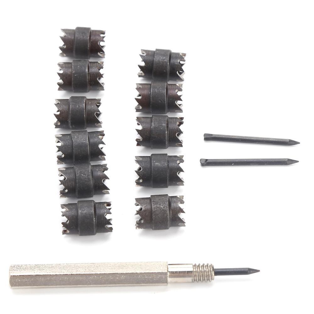 13pcs Double Sided Spot Weld Cutter Set Hex Shank Sheet Metal Hole Cutter For Spot Welding