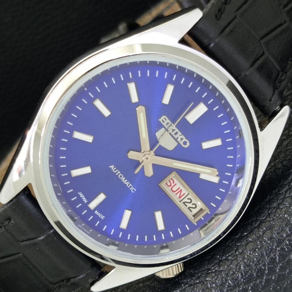 

AUTOMATIC VINTAGE REFURBISHED SEIKO 5 JAPAN MENS BLUE COLOR DIAL WATCH a440575-4 Sk-a440575