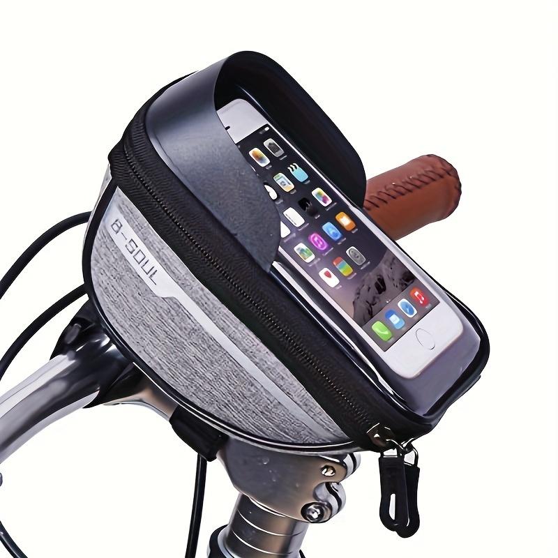 

Bike Bag, Adjustable Strap Mountain Bicycle Handlebar Pouch for Cycling сірий