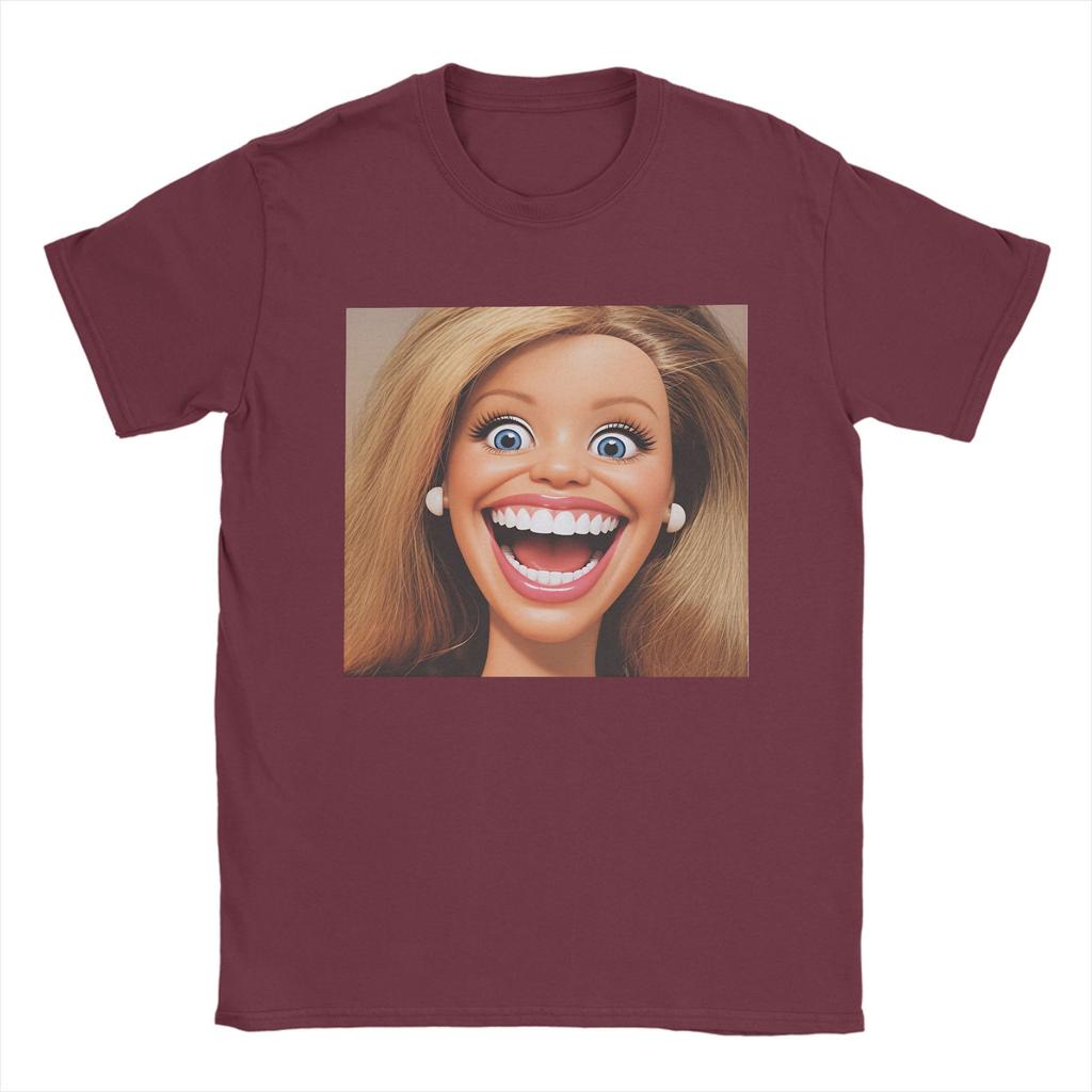 Oversized T Shirt Summer Funny Doll Print Novelty TShirts  Cotton Tshirt for Unisex Y2K Retro Printed Short Sleeve Clothes
