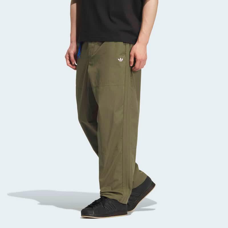 Мужские прямые тканые брюки Adidas KT3044 L лес зеленый
