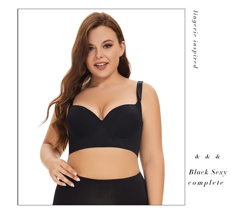 Plus Size Seamless Support Bra: Anti-Sag, 8-Row Adjustable, Shaping, Side Support for Women