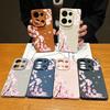 Rosa Pfirsichblüten Blumenmuster Hülle Für Xiaomi 14T 13T 11T Pro Funda Redmi Note 14 13 12 11 Pro 5G 4G Lederstruktur Silikonabdeckung