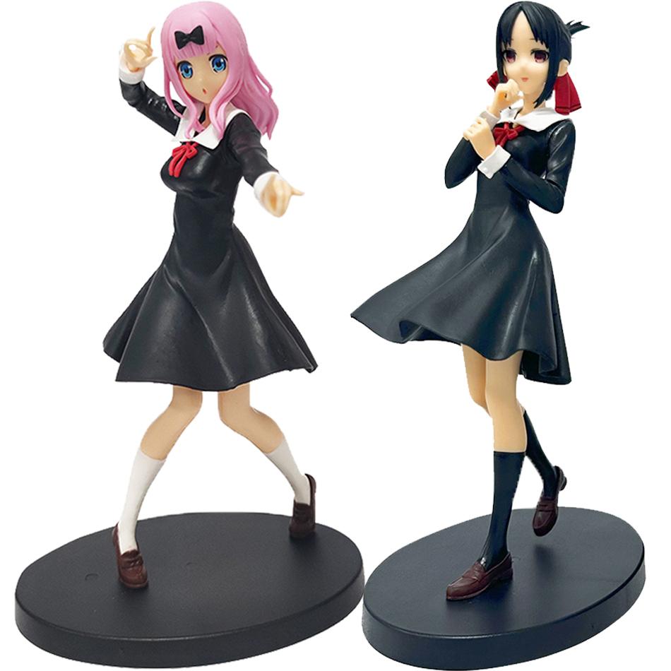 Figura Anime 18cm Fujiwara Chika Love is War Shinomiya Kaguya Action Figures Kawaii Ragazza Statuetta PVC Modello da Collezione Bambola Giocattolo
