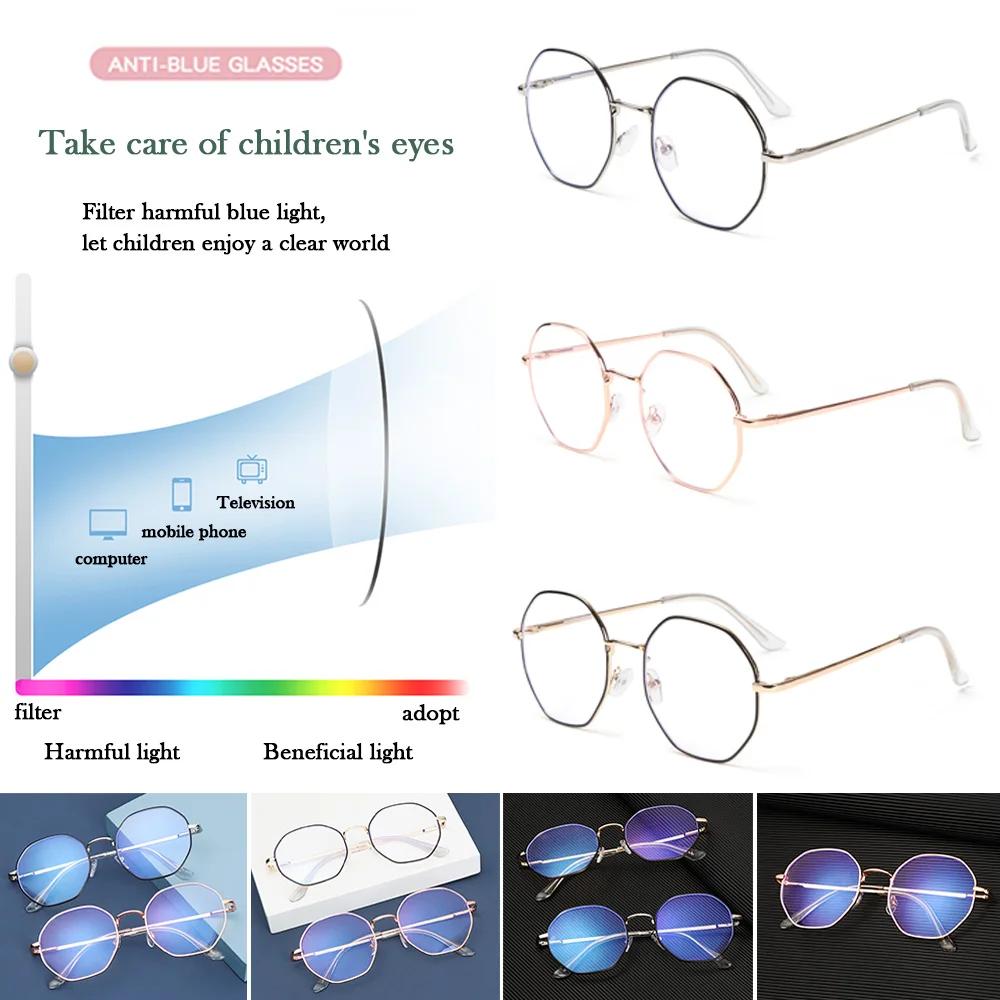 Retro Eye wear Metal Myopia Optical Mirror Vision Care Anti-blue Light Glasses Eyeglasses